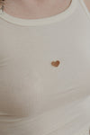 BASERANGE heart-shaped vest TOHT-RB-SP24 undyed